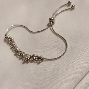 Unique Vintage Silver Beaded Bracelet